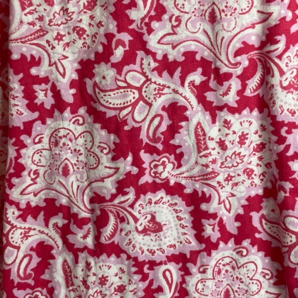J. McLaughlin Size S 3/4 Sleeve Button Popover Pink White Floral Sheath Dress - Picture 7 of 8